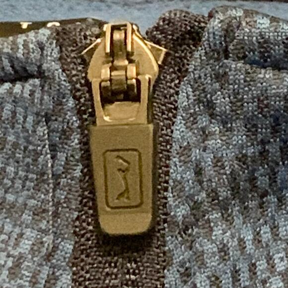 PGA Tour Mens Golf Shirt 2 Tone Blue Sz. XL Quarter Zip Pullover Pockets Sporty - Picture 3 of 12